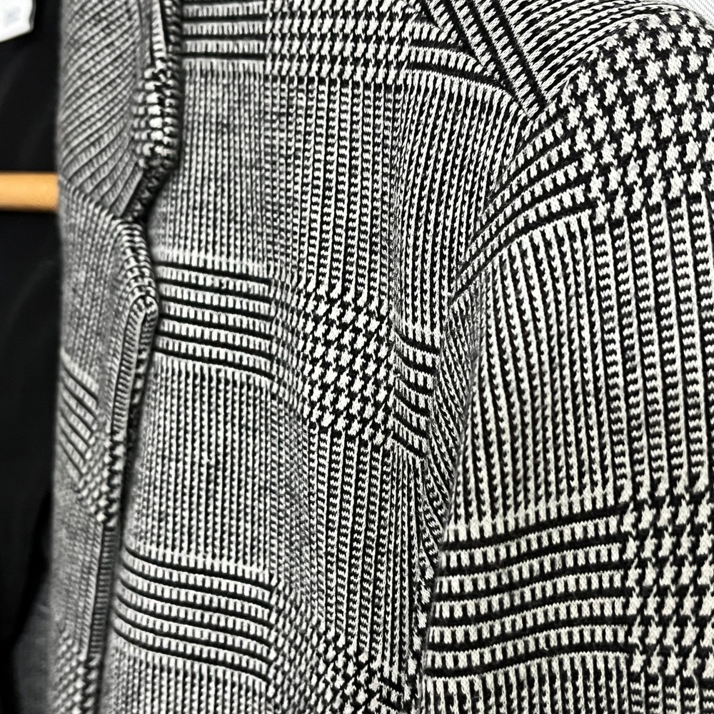 Old Navy Blazer Womens L Black White Glen Plaid Single Button Academia Office - Picture 9 of 13
